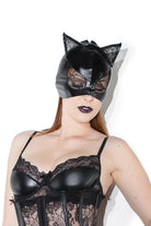 Coquette D2245  Wet Look Cat Mask