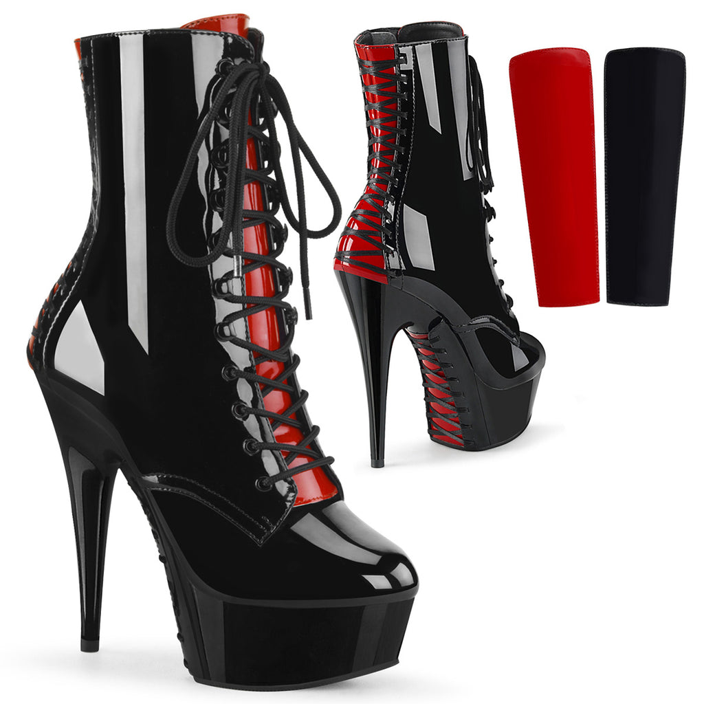 Pleaser Delight-1020FH Two Tone Ankle Boot