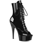 Pleaser Delight-1021 Peep Toe Lace-up Front Ankle Boot