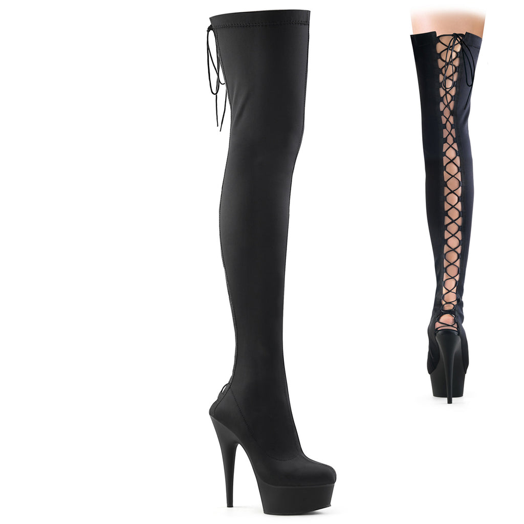 Pleaser Delight-3003 Stretch Thigh High Boot