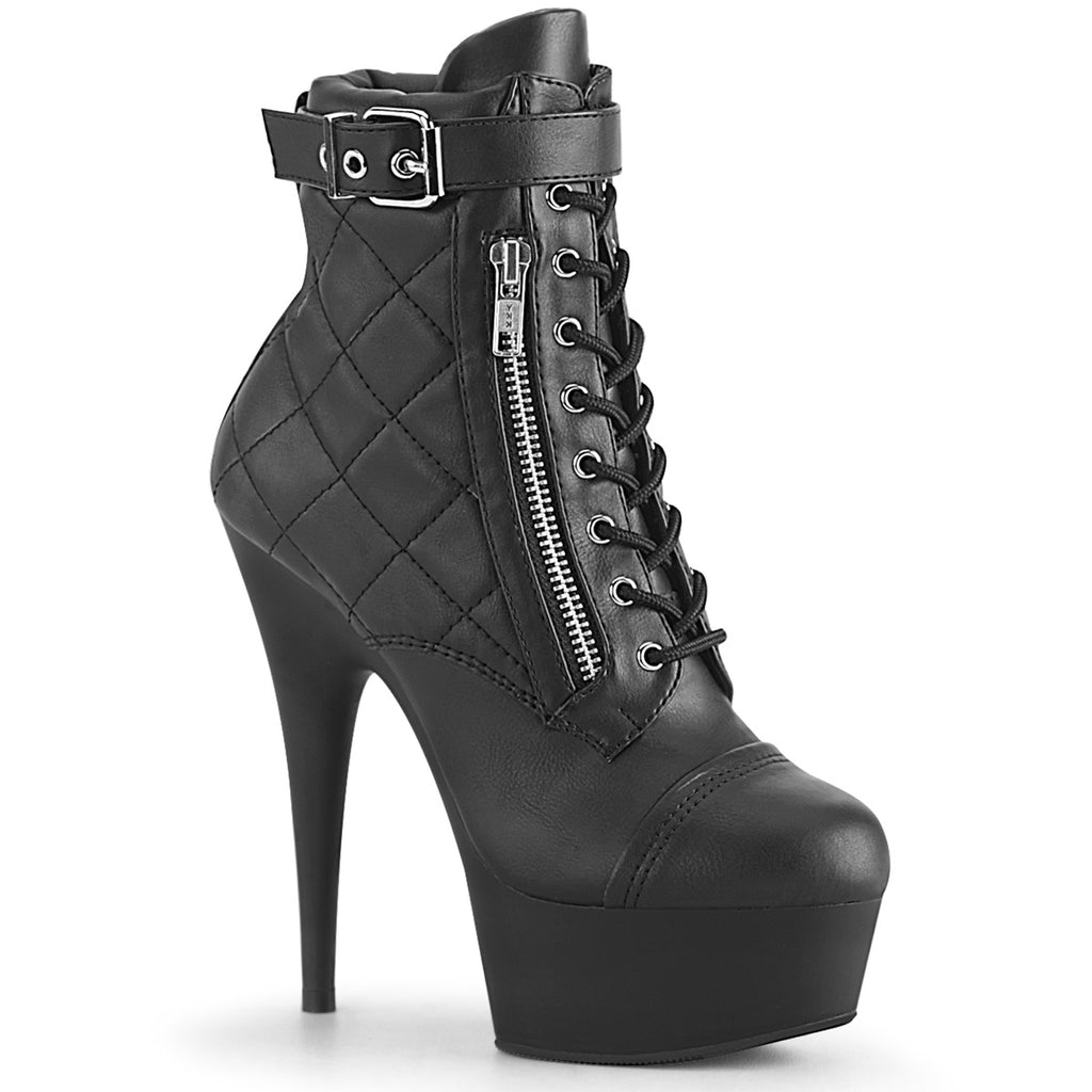 Pleaser Delight-600-05 Lace-Up Front Ankle Bootie