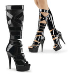 Pleaser Delight-600-49 Gladiator Platform Knee High Boots