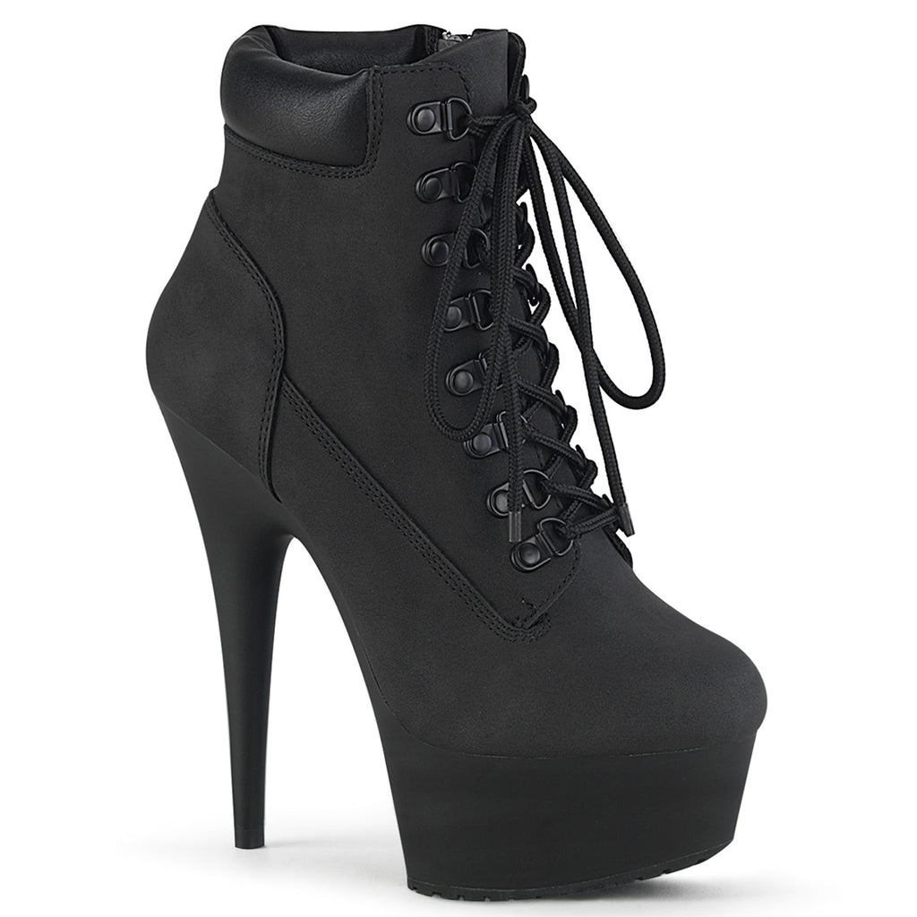 Pleaser Delight-600TL-02 Lace-up Front Bootie