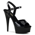 Pleaser Delight-609 Stiletto Heel Ankle Strap Sandal