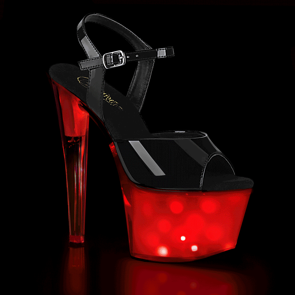 Pleaser Discolite-709 LED Flashing Stripper Heels