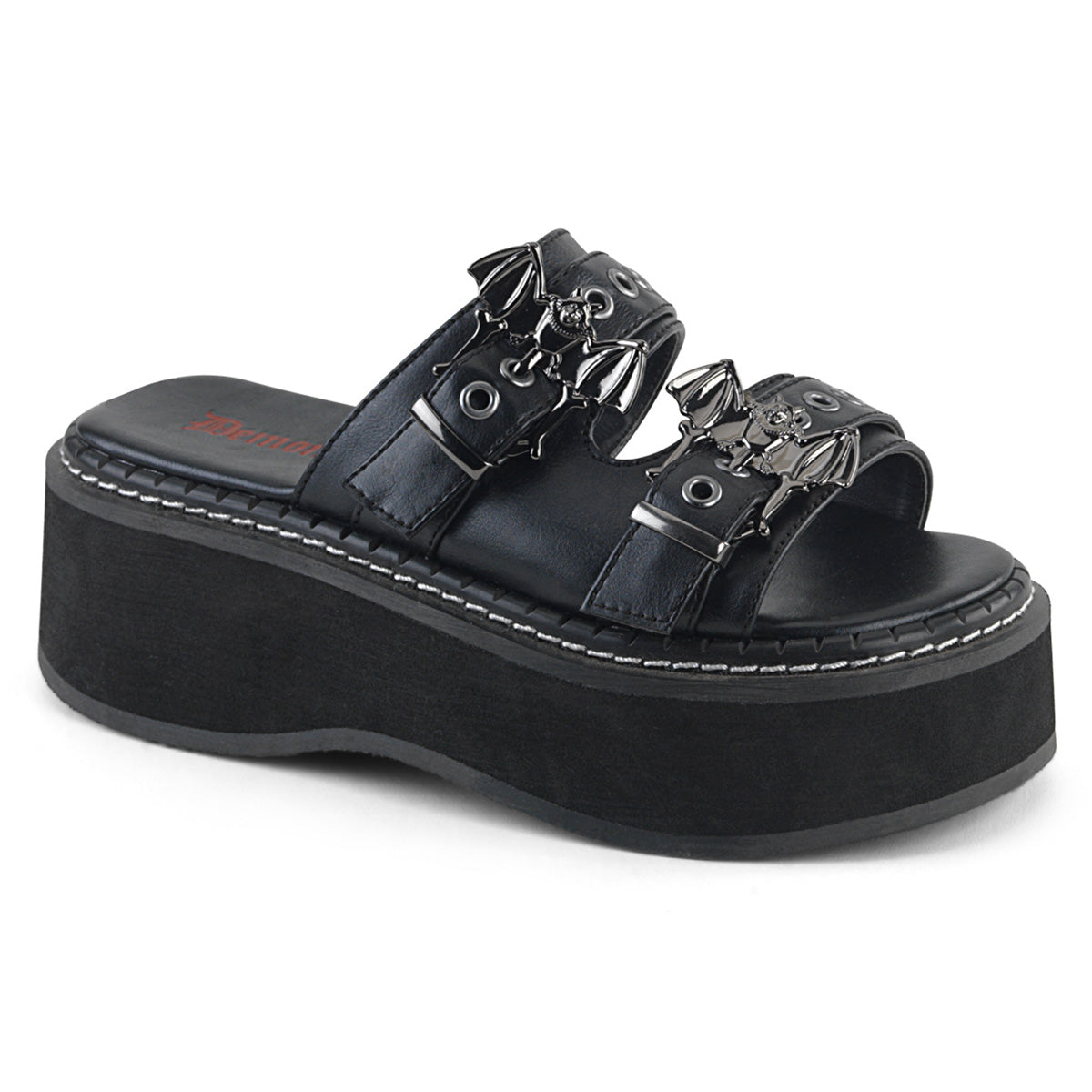 Demonia Emily-100 Double Strap Slide Sandal