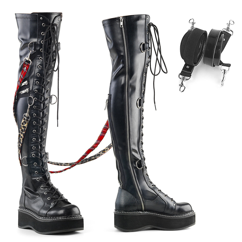 Demonia Emily-377 Over-The-Knee Lace-Up Boot