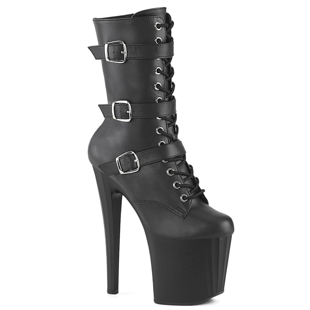 Pleaser Enchant-1043Triple Buckled Ankle Boot
