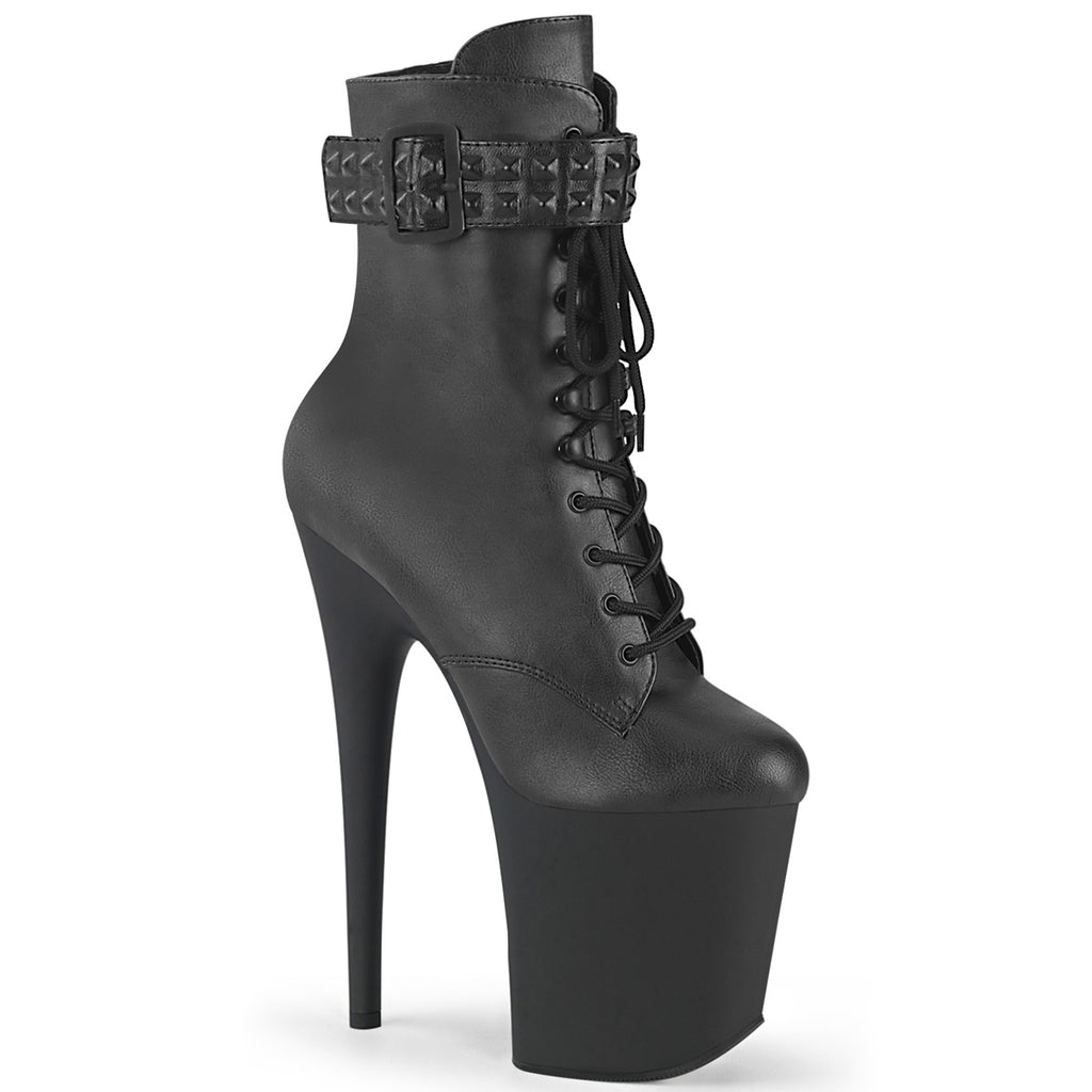 Pleaser Flamingo-1020STR Lace-Up Front Ankle Boot