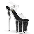 Pleaser Flamingo-808G Glitter Filled Platform Sandal