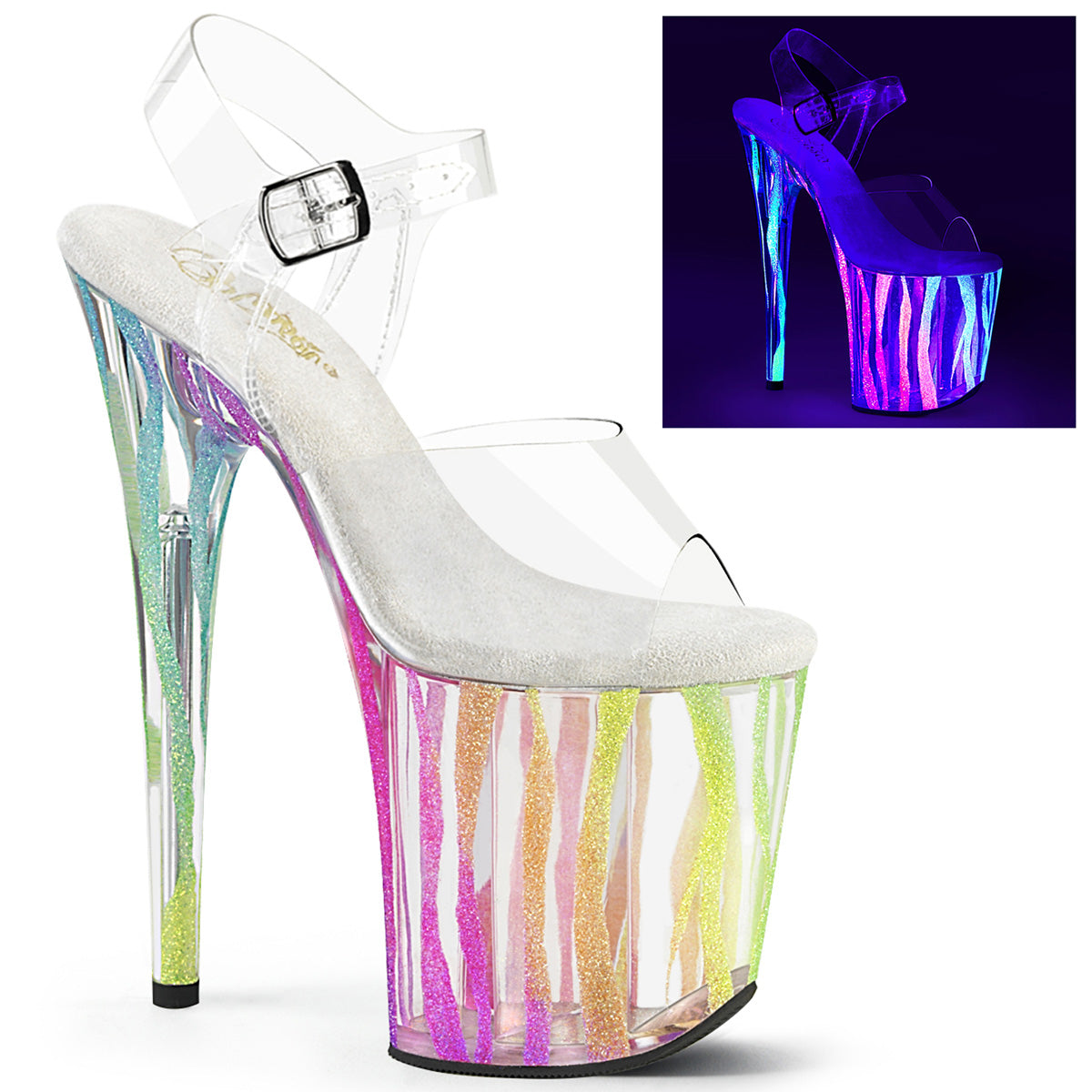 Pleaser Flamingo-808RG-03 Reactive Ankle Strap Sandal