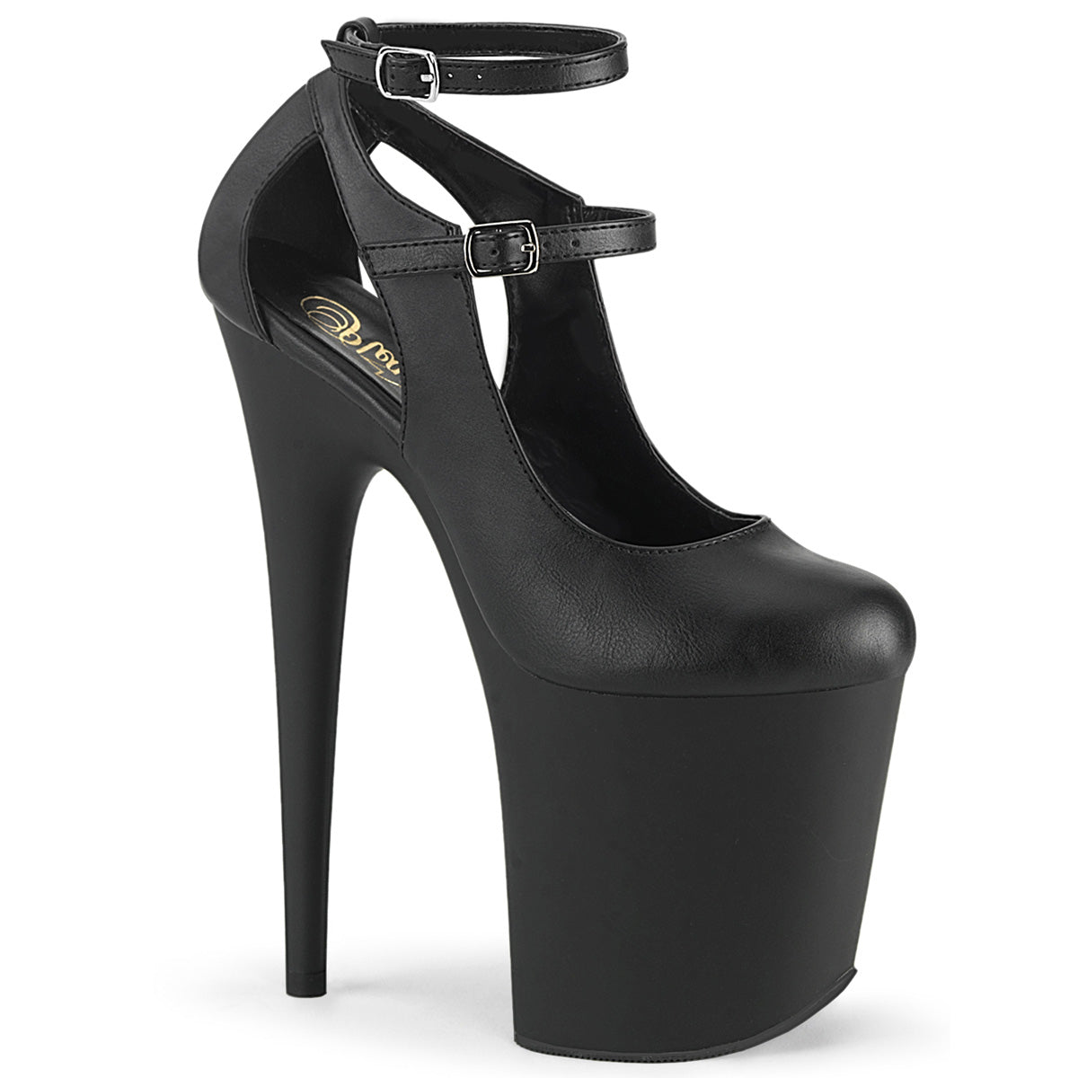 Pleaser Flamingo-850 Dual Buckle Mary Jane Pumps