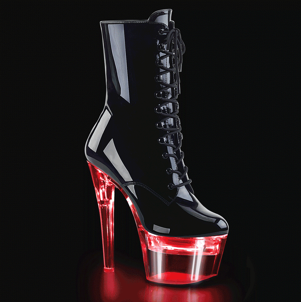 Pleaser Stripper Boot Flashdance-1020-7 Chargeable Lace Up Ankle Boot
