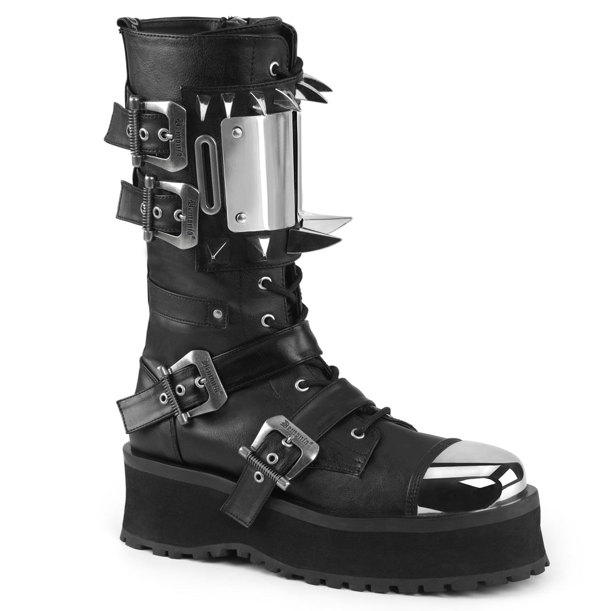 Demonia Gravedigger-250 Platform Men's Lace-Up Mid Calf Boot