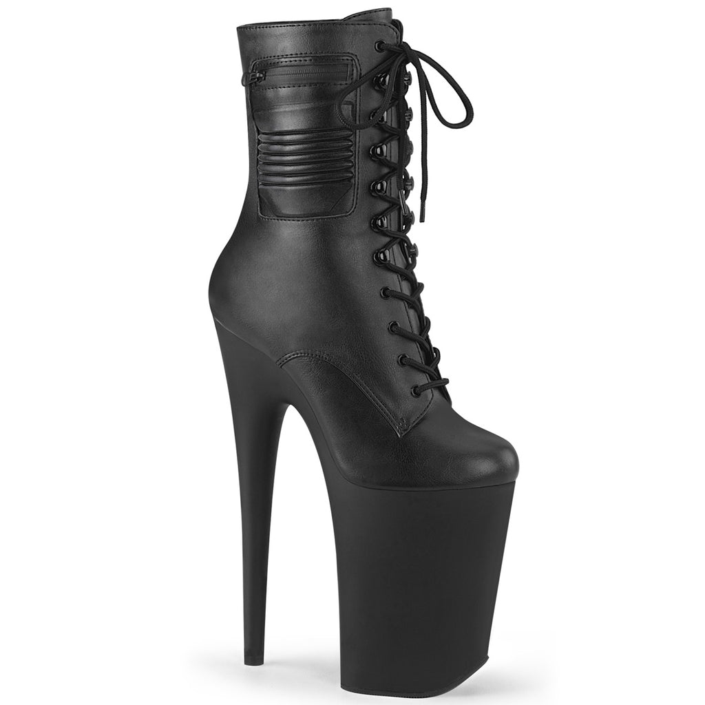 Pleaser Infinity-1020PK Lace-Up Front Ankle Boot