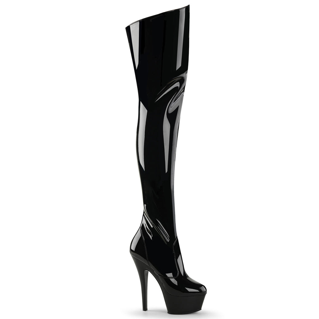 Pleaser Kiss-3010 Stiletto Heel Thigh High Boot