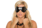 Elegant Moments Leather Blindfold With D Ring Detail EML9439