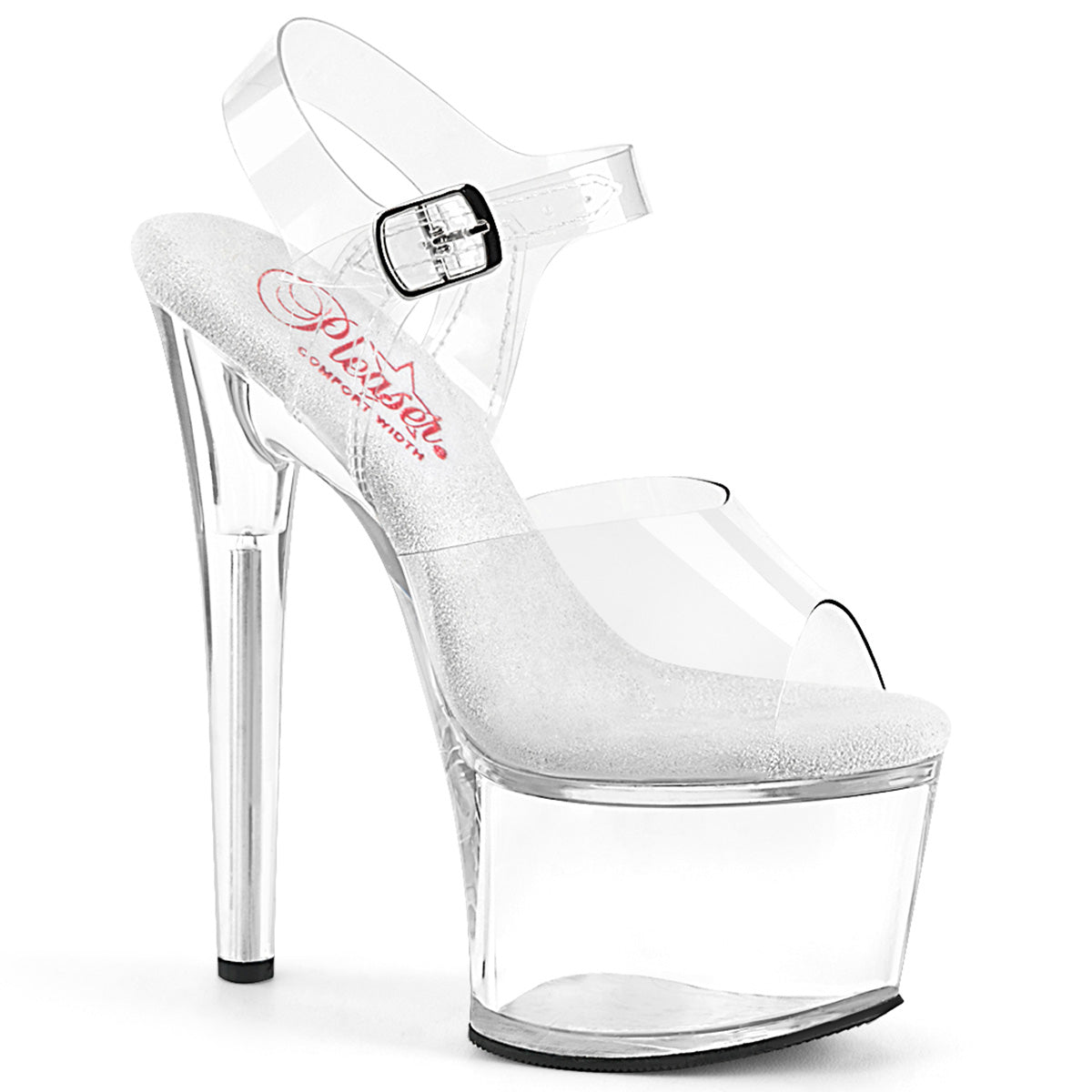 Pleaser Passion-708 Comfort Width Ankle Strap Sandal