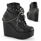 Demonia Poison-101 Wedge Platform Ankle Bootie