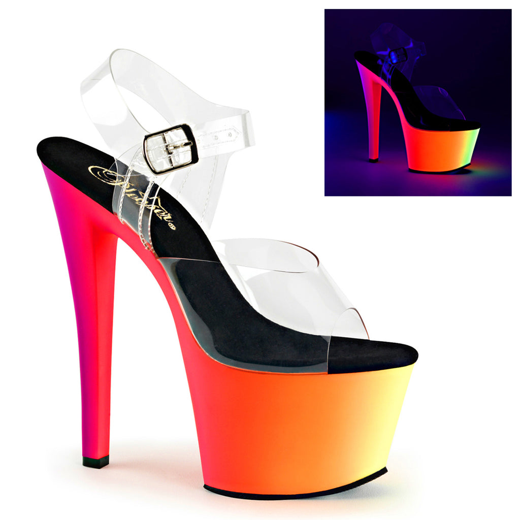 Pleaser Rainbow-308UV Platform UV Shoes