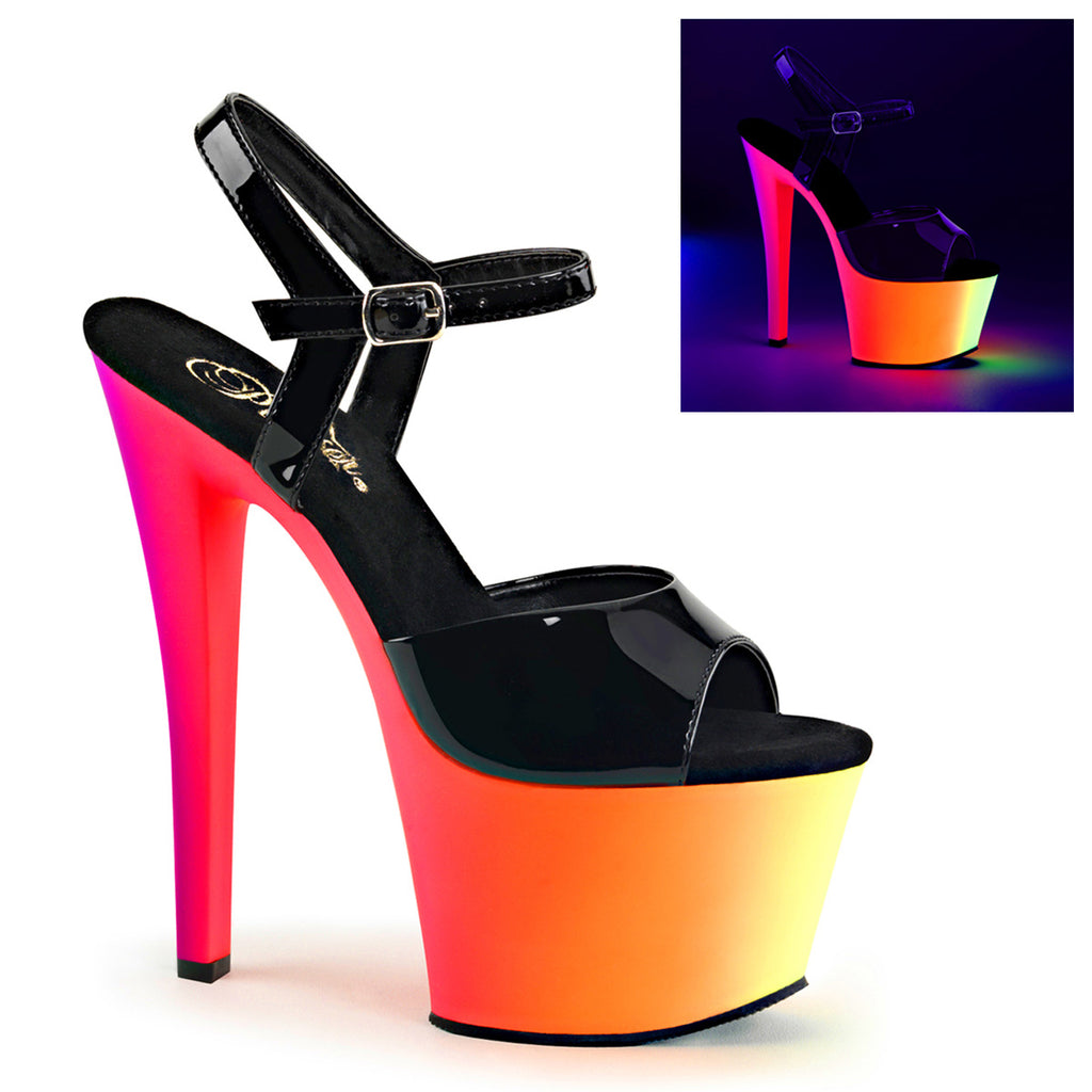 Pleaser Rainbow-309UV Platform UV Shoes