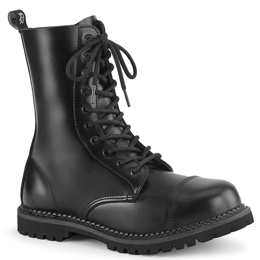Demonia Riot-10 Men's Steel Toe Lace-Up Ankle Boot