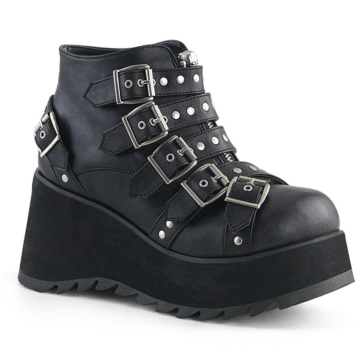 Demonia Scene-30 Wedge Platform Ankle Bootie