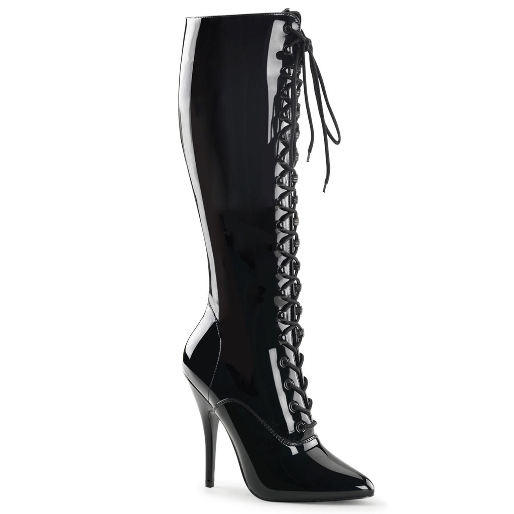 Pleaser Seduce-2020 Lace Up Knee Boot