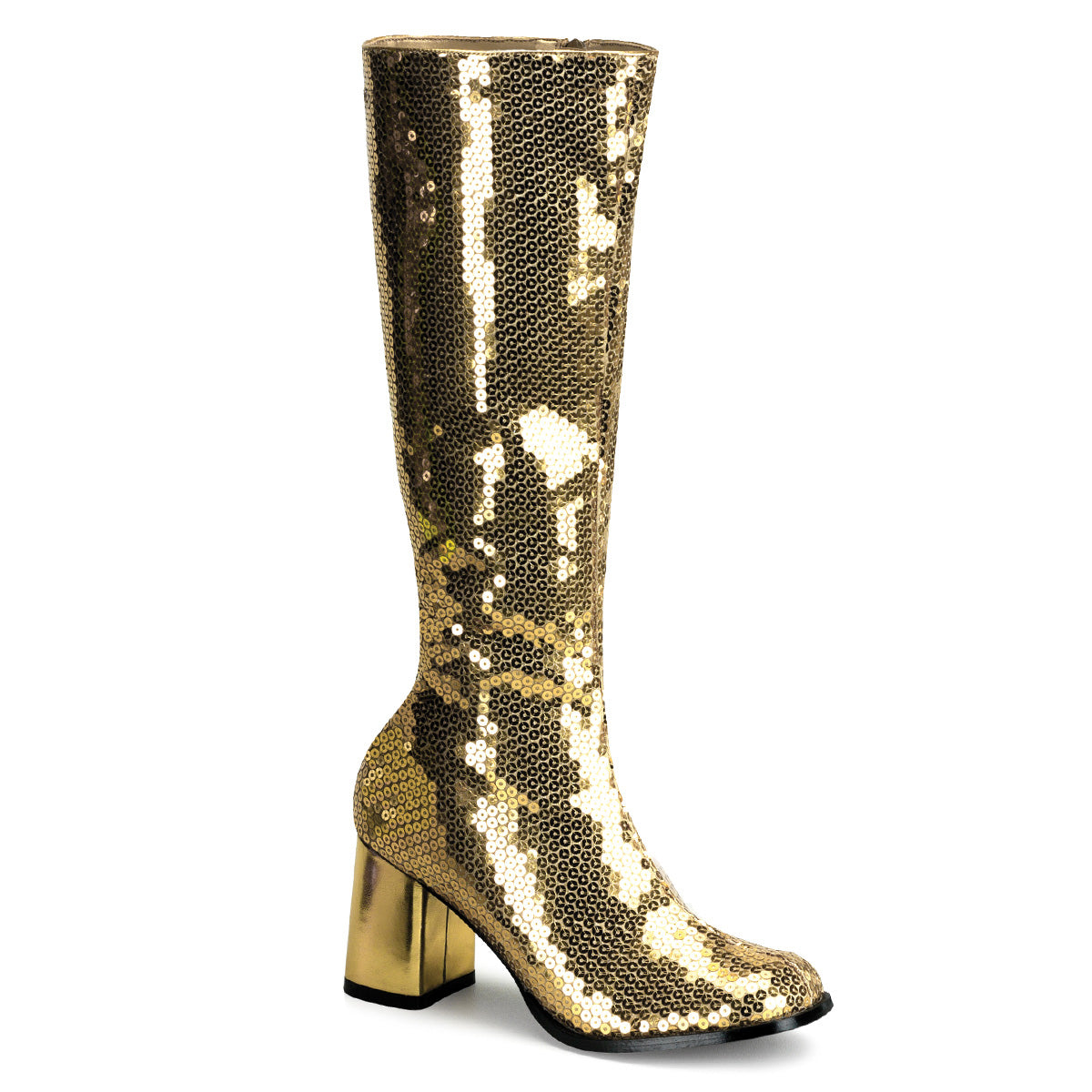 Pleaser Spectacul-300SQ Sequin Knee Boot