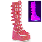 Demonia Swing-815UV Platform Knee High Boot