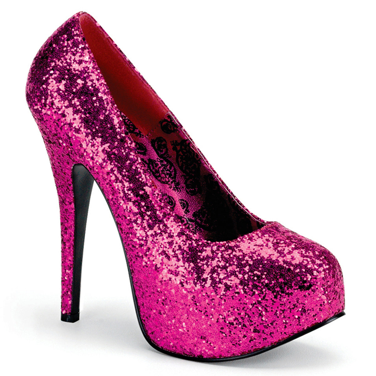 Pleaser Teeze-06GW Wide Width Glitter Platform Pump