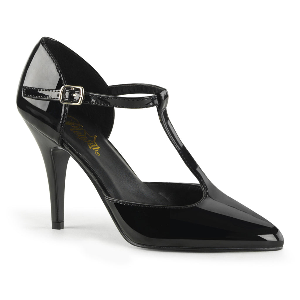 Pleaser Vanity-415 T-Strap D'Orsay Style Pump