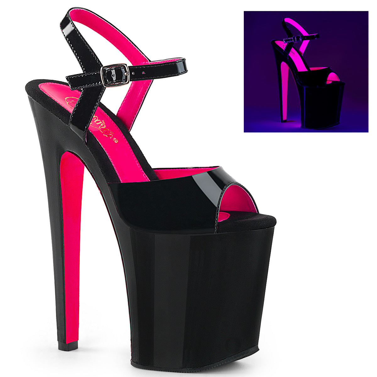 Pleaser Xtreme-809TT Two Tone Ankle Strap Sandal